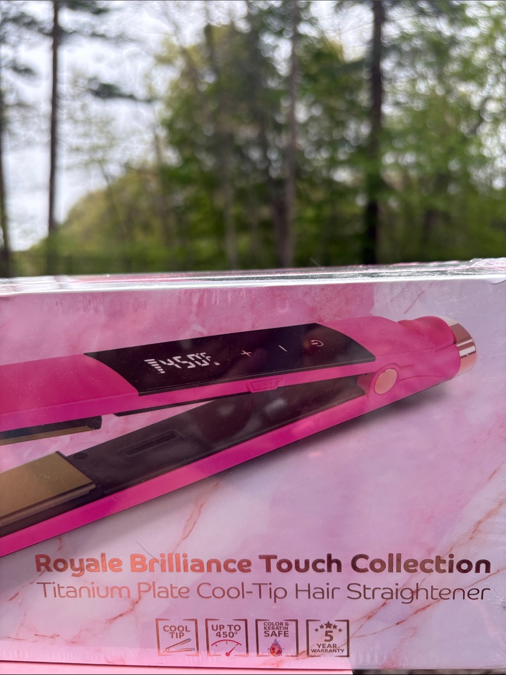Touch Collection Pink Titanium Plate Cool-Tip Hair Straightener